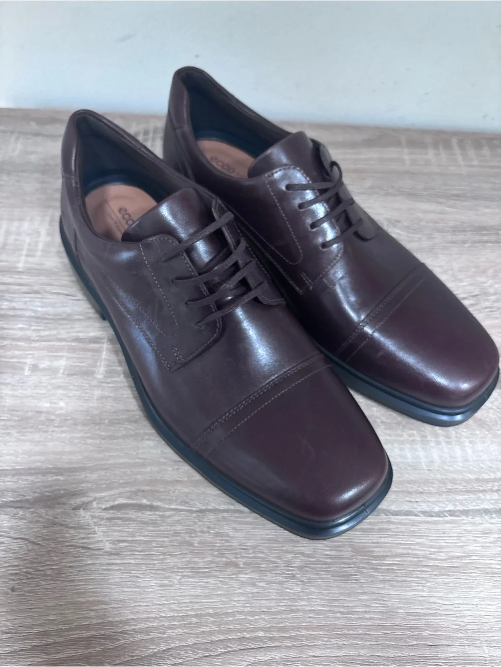 NWOT Ecco Helsinki 2 Men's Dark Brown Leather Derby Shoes size 44